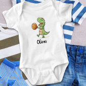 Kleine T-Rex Speelt Basketbal Romper