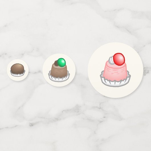 Kleine taarten Verjaardag Confetti (Voorkanten)