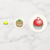 Kleine taarten Verjaardag Confetti (Achterkanten)