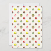 Kleine taarten Verjaardag Kaart (Achterkant)