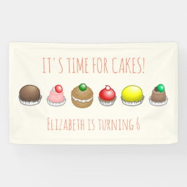 Kleine taarten Verjaardag Spandoek