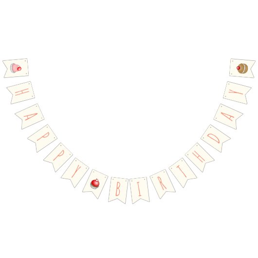 Kleine taarten Verjaardag Vlaggetjes (Alle)