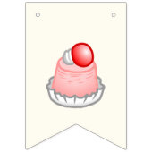 Kleine taarten Verjaardag Vlaggetjes (Eerste vlag)