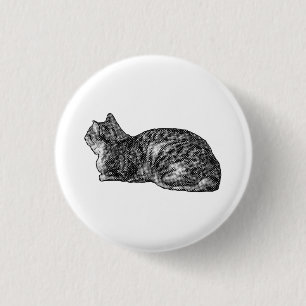 Kleine Tabby, Grote Elegantie Ronde Button 3,2 Cm