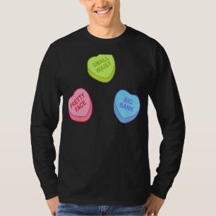 Kleine taille gezicht met een grote bank conversa t-shirt