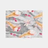 Kleine tapebanket met ijskerknopen fleece deken (Voorkant (Horizontaal))