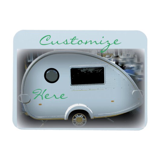 Kleine teardrop caravan Thunder_Cove Magneet (Horizontaal)