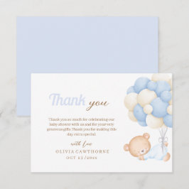 Kleine Teddy Baby Shower  Bedankkaart