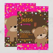 Kleine Teddy Bear/DIY achtergrond+tekst Kaart (Voorkant / Achterkant)