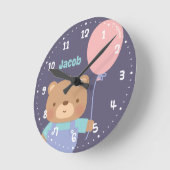 Kleine Teddy Bear met ballon, Baby zuster Ronde Klok (Hoek)