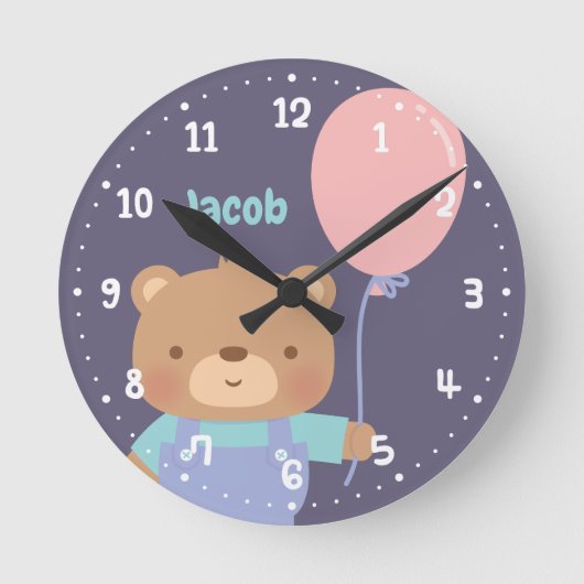 Kleine Teddy Bear met ballon, Baby zuster Ronde Klok (Voorkant)