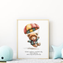 Kleine Teddy Ontdekkingsreiziger Poster voor de Pe