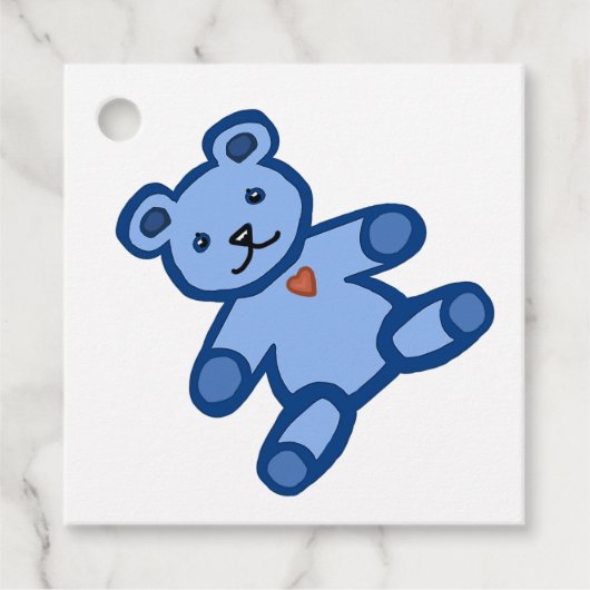 Kleine teddybeer bedankjes labels (Voorkant)