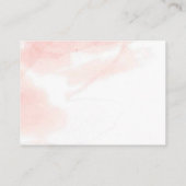 Kleine teddybeer bloemenprinses roze waterverf informatiekaartje (Achterkant)