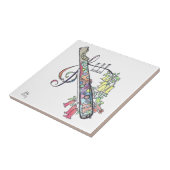 kleine tegel:  flut tegeltje (Zijkant)