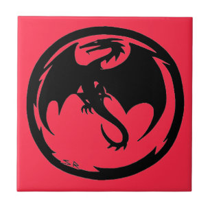 Kleine tegel van Dragon Coral Tegeltje