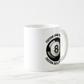 Kleine tekst 330ml gepersonaliseerde 8 Ball mok (Voorkant rechts)