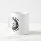 Kleine tekst 330ml gepersonaliseerde 8 Ball mok (Voorkant links)
