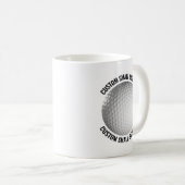 Kleine tekst 330ml gepersonaliseerde golfmok koffiemok (Voorkant rechts)