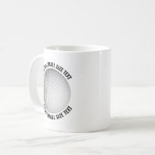 Kleine tekst 330ml gepersonaliseerde golfmok koffiemok (Voorkant links)
