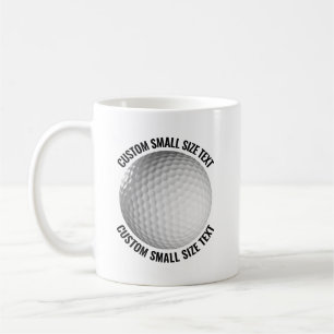 Kleine tekst 330ml gepersonaliseerde golfmok koffiemok