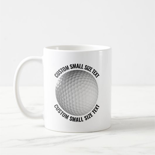 Kleine tekst 330ml gepersonaliseerde golfmok koffiemok (Links)