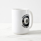 Kleine tekst 450ml gepersonaliseerde 8 Ball mok (Voorkant rechts)