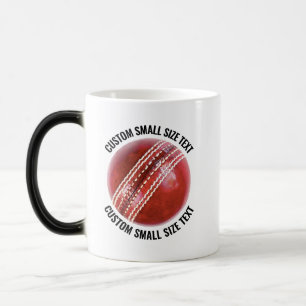 Kleine tekst, cricketbal 320 gram aangepaste warmt magische mok