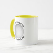 Kleine tekst GELE Combo 11oz Aangepaste Golf Mok (Voorkant links)