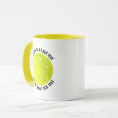 Kleine tekst GELE Combo 11oz Aangepaste Pickleball Mok (Voorkant links)