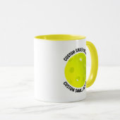 Kleine tekst GELE Combo 11oz Aangepaste Pickleball Mok (Voorkant rechts)