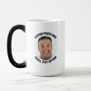 Kleine tekst gepersonaliseerde foto warmte verande magische mok