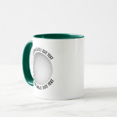 Kleine tekst JAGER GROEN Combo 11oz Aangepaste Gol Mok (Voorkant links)