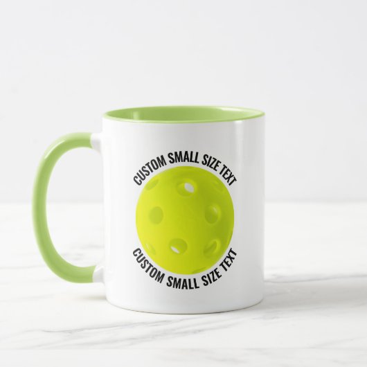 Kleine tekst LIME GROEN Combo 11oz Aangepaste Pick Mok (Links)