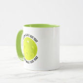 Kleine tekst LIME GROEN Combo 11oz Aangepaste Pick Mok (Voorkant links)