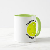 Kleine tekst LIME GROEN Combo 11oz Aangepaste Pick Mok (Voorkant rechts)