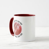 Kleine tekst MAROON Combo 11oz Aangepast Cricket Mok (Voorkant links)