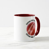 Kleine tekst MAROON Combo 11oz Aangepast Cricket Mok (Voorkant rechts)