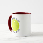 Kleine tekst MAROON Combo 11oz Aangepaste Pickleba Mok (Voorkant links)