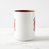 Kleine tekst MAROON Combo 15oz Aangepast Cricket Mok (Midden)