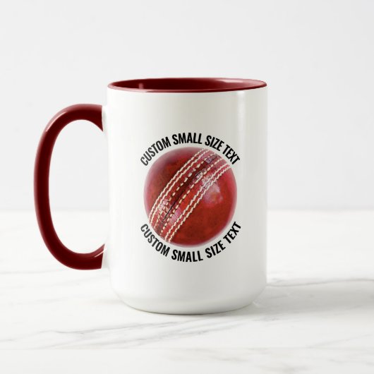Kleine tekst MAROON Combo 15oz Aangepast Cricket Mok (Links)