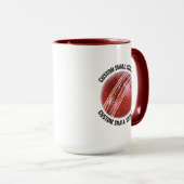 Kleine tekst MAROON Combo 15oz Aangepast Cricket Mok (Voorkant rechts)