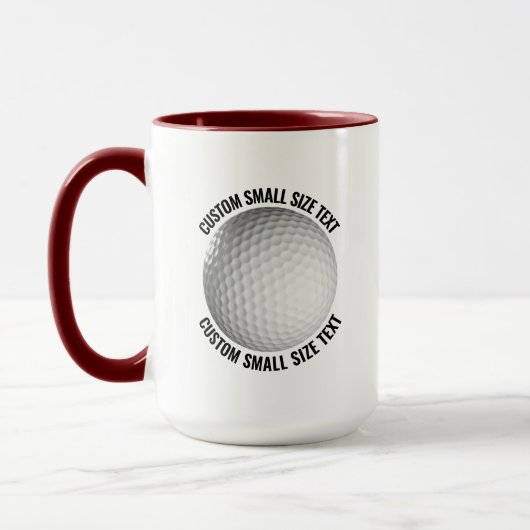 Kleine tekst MAROON Combo 15oz Aangepaste Golf Mok (Links)