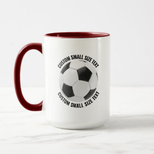 Kleine tekst MAROON Combo 15oz Aangepaste Voetbal Mok