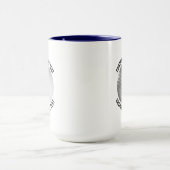 Kleine tekst NAVY BLAUW Combo 15oz Aangepaste Golf Mok (Midden)