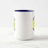 Kleine tekst NAVY BLAUW Combo 15oz Aangepaste Pick Mok (Midden)