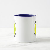 Kleine tekst NAVY BLAUWE Combo 11oz Aangepaste Pic Mok (Midden)