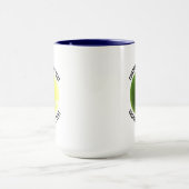 Kleine tekst NAVY BLAUWE Combo 15oz Aangepaste Ten Mok (Midden)