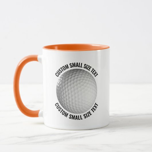 Kleine tekst ORANJE Combo 11oz Aangepaste Golf Mok (Links)