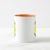 Kleine tekst ORANJE Combo 11oz Douwpicklebal op ma Mok (Midden)